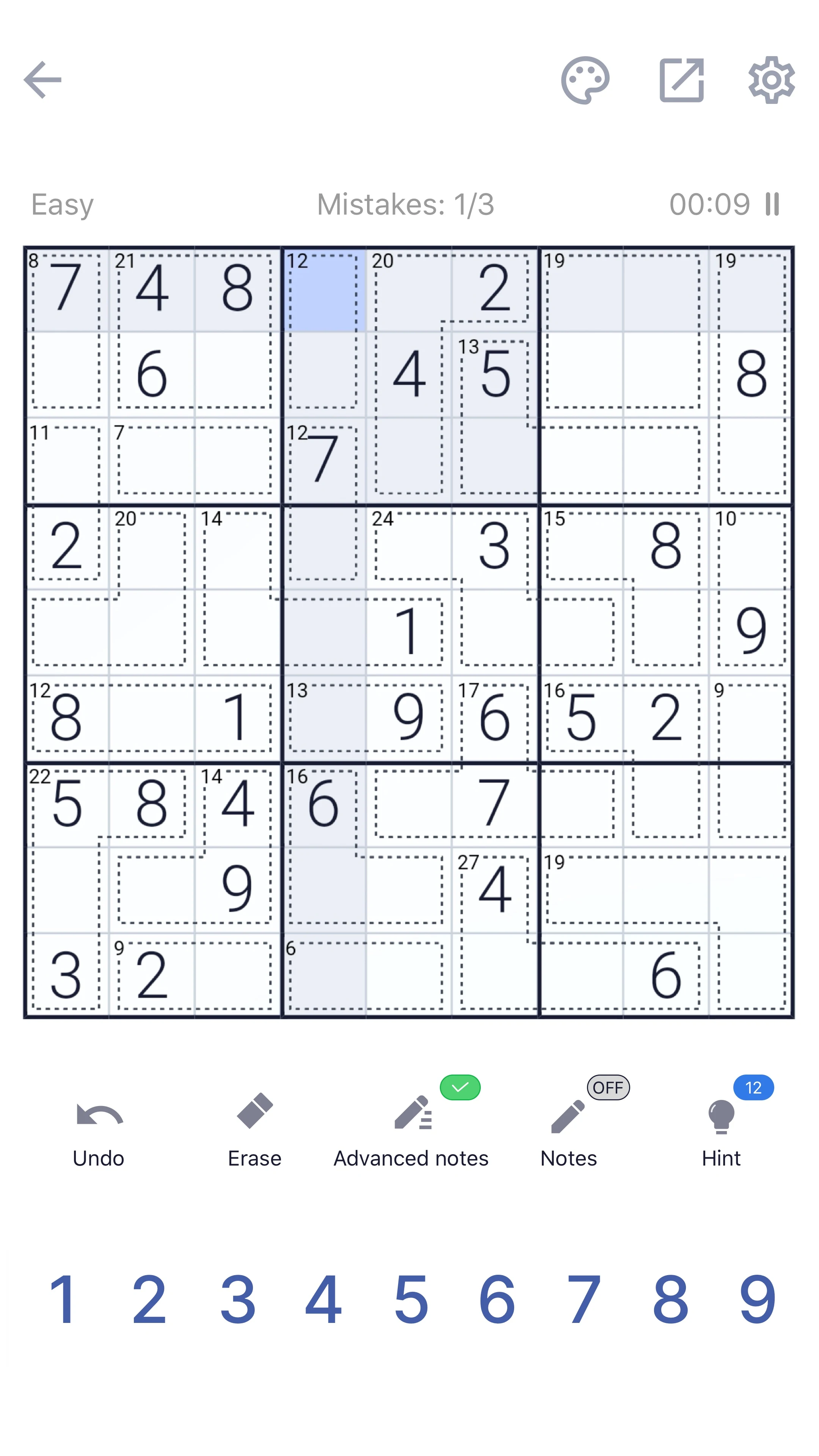 Killer Sudoku - Sudoku Puzzle screenshot